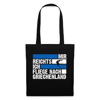 Griechen Grieche Griechenland - Stoffbeutel - Schwarz - Vorne