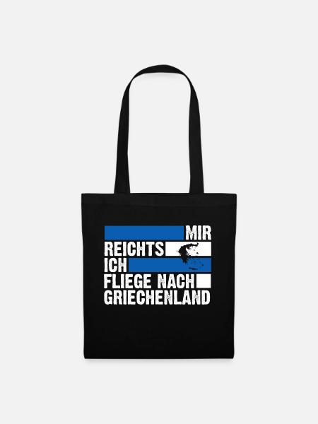 Griechen Grieche Griechenland - Stoffbeutel - Schwarz