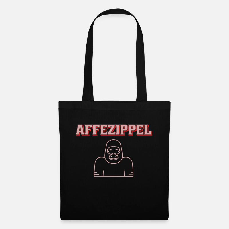 Affezippel - Stoffbeutel - Schwarz