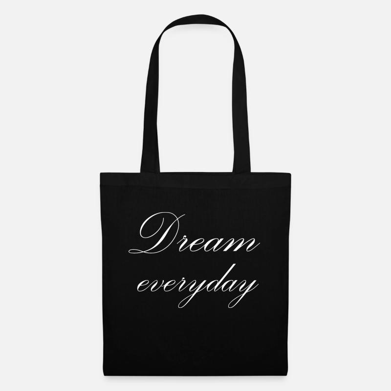 Dream everyday - Stoffbeutel - Schwarz
