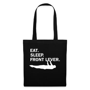 Eat Sleep Front Lever - Calisthenics Workout Skill - Tote Bag - black - Front