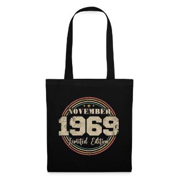 Cadeau D'anniversaire, Vintage Né En Novembre 1969 - Sac en tissu - noir - Devant