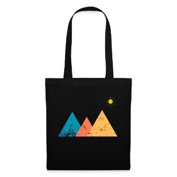 Vélo montagne formes - Sac en tissu - noir - Devant