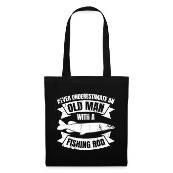 Fisherman Grandpa - Tote Bag - black - Front