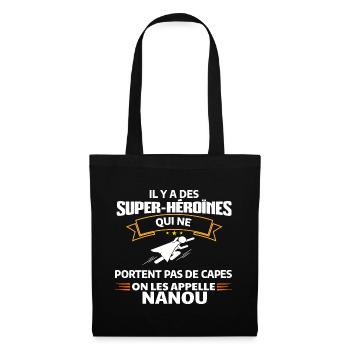Super-Héroïnes Nanou Superpower Illustration - Sac en tissu - noir - Devant