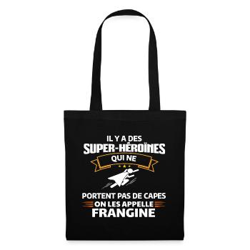 Super-Héroïne Frangine T-Shirt Empowerment - Sac en tissu - noir - Devant