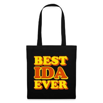 Ida Prénom Drôle Cadeau - Sac en tissu - noir - Devant