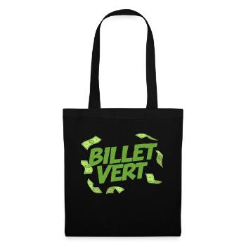 Billet vert - Sac en tissu - noir - Devant