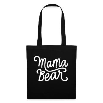 Mama bear - Sac en tissu - noir - Devant