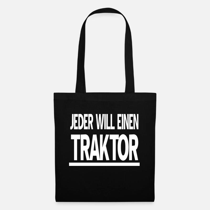 Traktor - Stoffbeutel - Schwarz