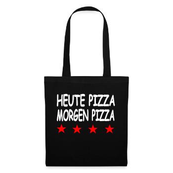 Pizza - Stoffbeutel - Schwarz - Vorne
