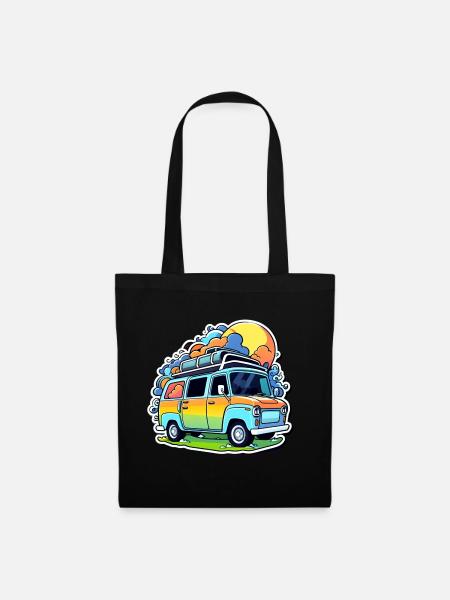 Camper Wohnmobil Campen - Stoffbeutel - Schwarz