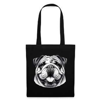 English Bulldog Dog - Tote Bag - black - Front