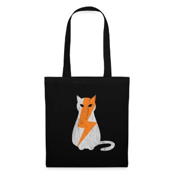 Cat lightning strike - Tote Bag - black - Front