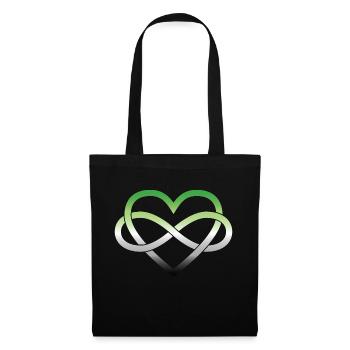 Polyamory Infinity Heart - Aromantic - Tote Bag - black - Front