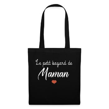 Cadeau maman le petit bazard de maman - Sac en tissu - noir - Devant