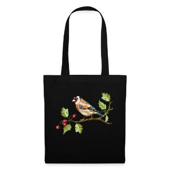 Oiseau coloré - Sac en tissu - noir - Devant