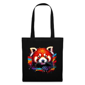 Petit panda - Sac en tissu - noir - Devant