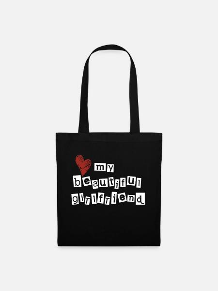 Love my beautiful girlfriend - Tote Bag - black