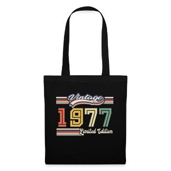 Tolles Geburtstagsgeschenk 1977 seit 1977 kam - Stoffbeutel - Schwarz - Vorne