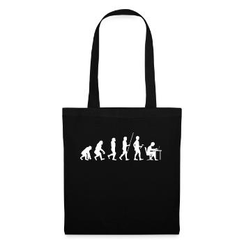 Evolution Work Man Funny Worker Humor - Tote Bag - black - Front
