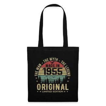 Original 1955 Retro 1955 Geburtstagsgeschenk 1955 - Stoffbeutel - Schwarz - Vorne