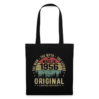 Original 1956 Retro 1956 Geburtstagsgeschenk 1956 - Stoffbeutel - Schwarz - Vorne