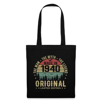 Original 1940er Jahre Retro 1940er Jahre 1940er Jahre Geburtstagsgeschenk - Stoffbeutel - Schwarz - Vorne