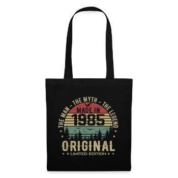 Original 1985 Retro 1985 Geburtstagsgeschenk 1985 - Stoffbeutel - Schwarz - Vorne