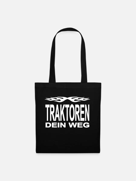 Traktor - Stoffbeutel - Schwarz