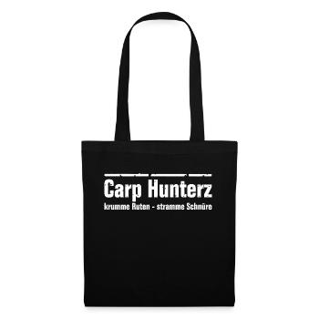 Carp Hunterz - crooked rods tight lines - Tote Bag - black - Front