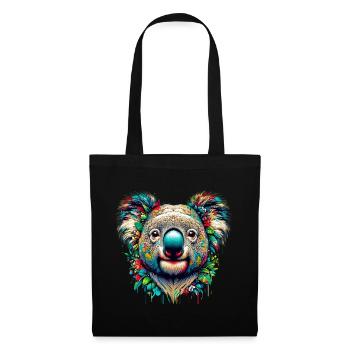 Koala - Stoffbeutel - Schwarz - Vorne