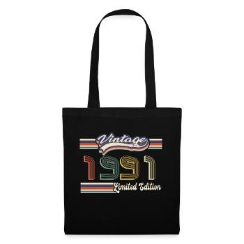 Original 1991 Vintage edition Retro Birthday - Sac en tissu - noir - Devant