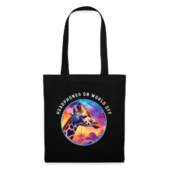 Casque sur le monde éteint - Sac en tissu - noir - Devant