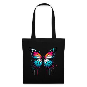Papillon - Sac en tissu - noir - Devant