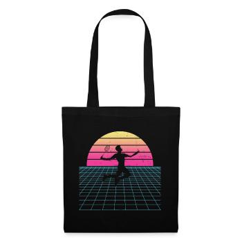 Women's Men's Squash Badminton Badminton Badmintons - Tote Bag - black - Front