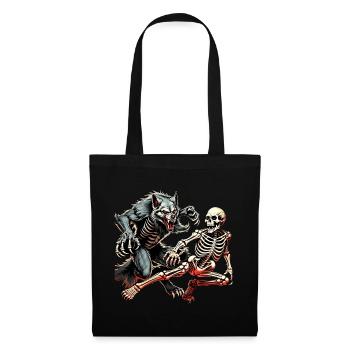 Gruseliges Halloween-partykostüm Werwolf Und - Tote Bag - black - Front