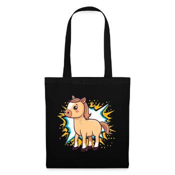 Galop à cheval - Sac en tissu - noir - Devant
