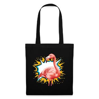 Flamingo Flamenco Exotique - Sac en tissu - noir - Devant