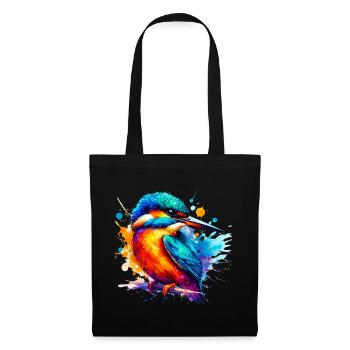 Martin-pêcheur - Sac en tissu - noir - Devant