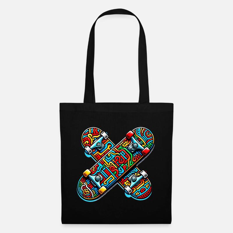 Skateboard - Tote Bag - black