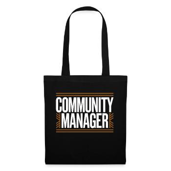 Community Manager - Sac en tissu - noir - Devant