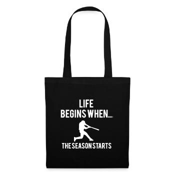 Baseball Season Life Begins Now - Tote Bag - black - Front