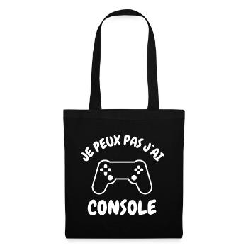 Je peux pas j'ai console - Sac en tissu - noir - Devant