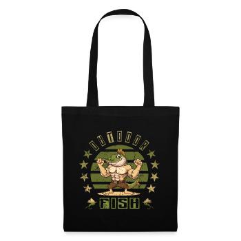 Brochet - Sac en tissu - noir - Devant