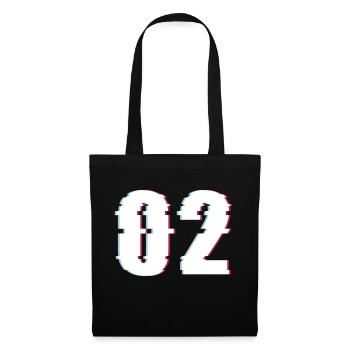 Two 2 Two 02 Number Effect Distorted Number - Tote Bag - black - Front