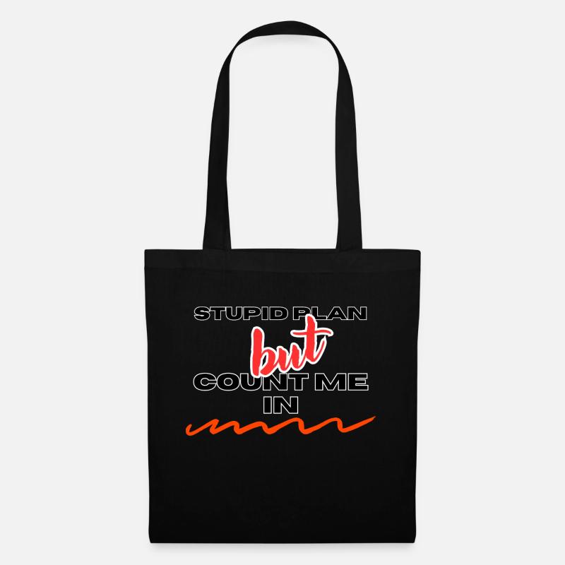 STUPID PLAN - Tote Bag - black