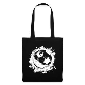 Dessin de football - Sac en tissu - noir - Devant