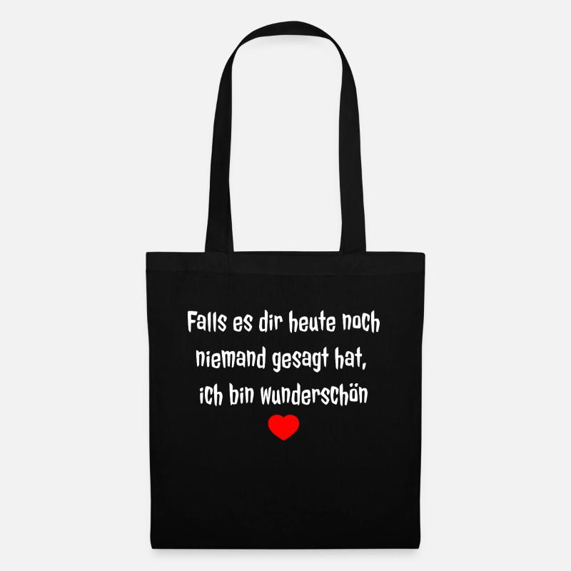 Lustiger Spruch - Stoffbeutel - Schwarz