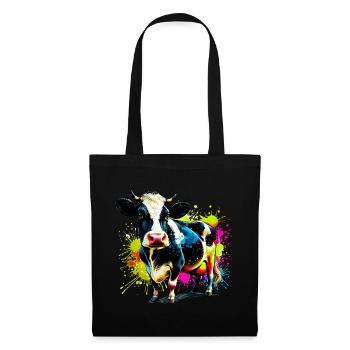 Vache - Sac en tissu - noir - Devant